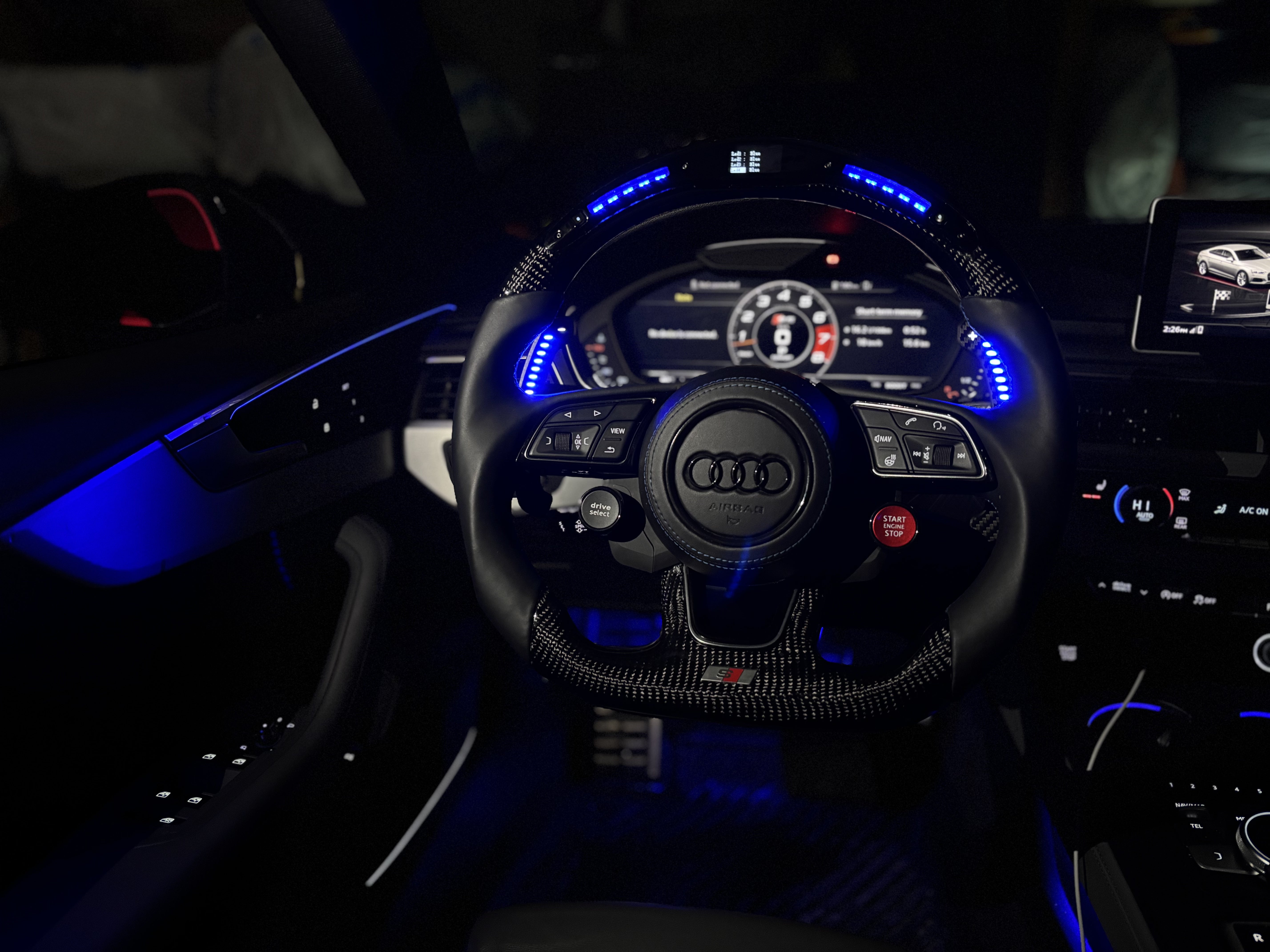 Magnetic Carbon Fiber LED Paddle Shifters