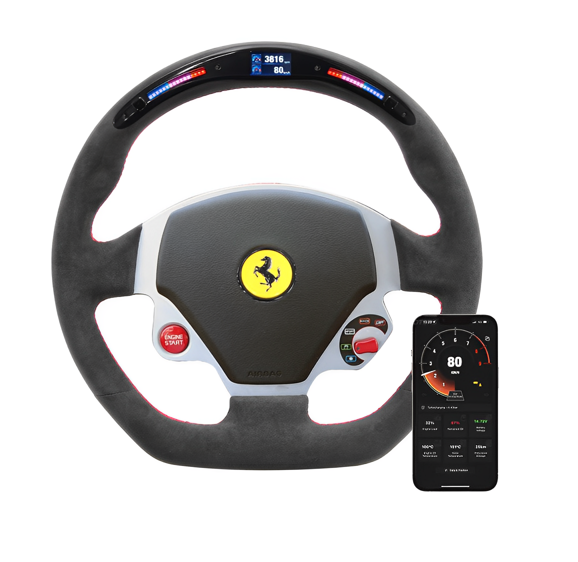 Customizable Steering Wheel for Ferrari F430/360 Modena/599 GTB Fiorano/Enzo Eurogear