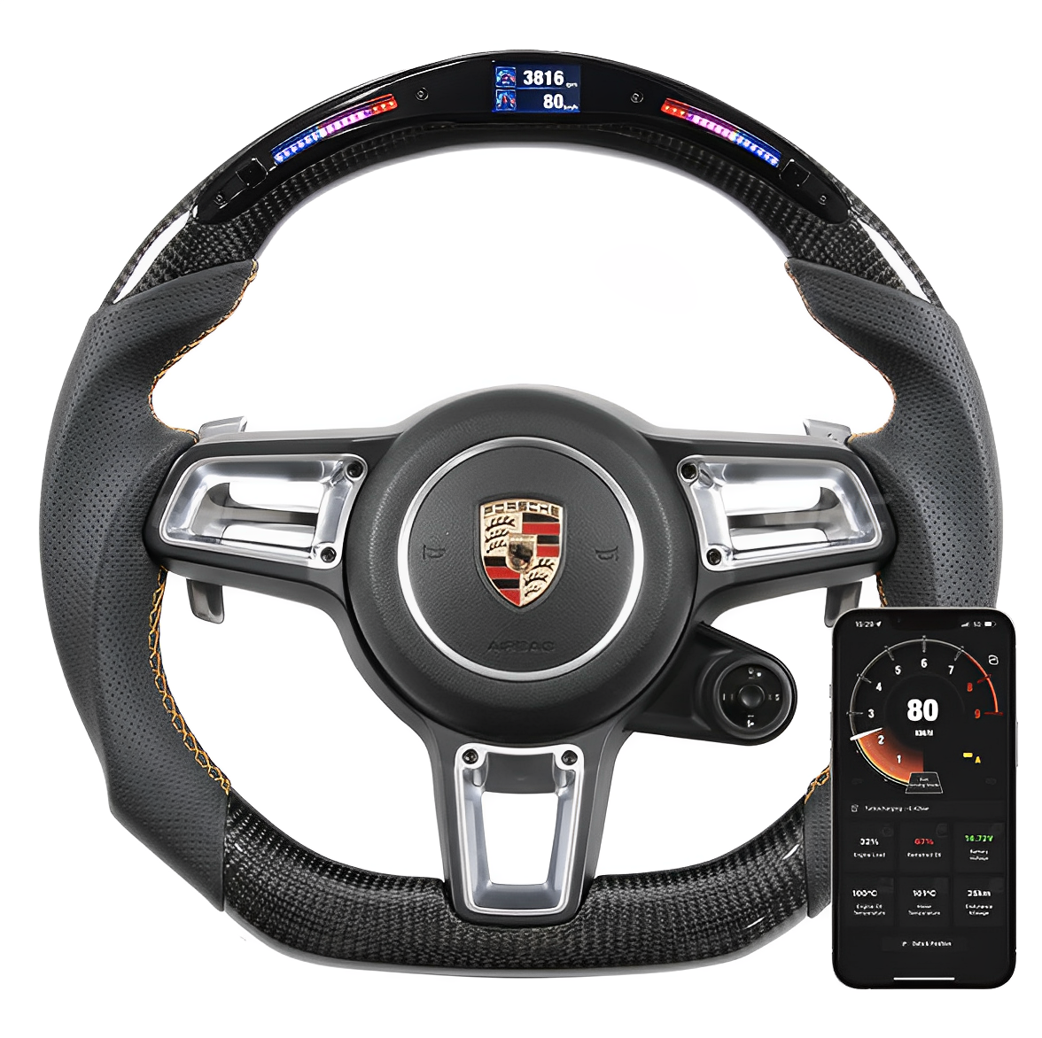 Customizable Steering Wheel For Porsche (Fits all Models with Upgrade Package) Eurogear