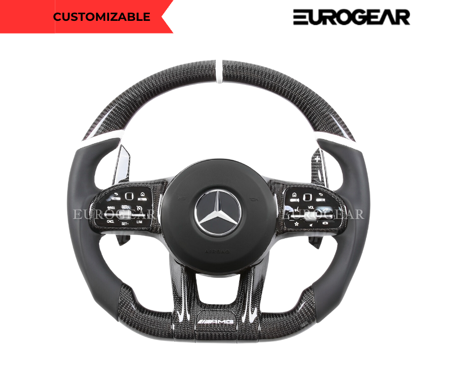 Customizable 2020 AMG Performance Style Steering Wheel for Mercedes-Benz (Fits All Models 2010+ with Upgrade package) Eurogear